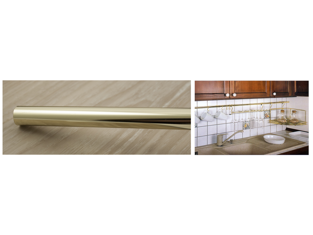 Tubo Tondo d.16 Spessore 1,5 Ottonato cm.100  Manart - immagine 1